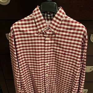 Brooks Brothers Garnet and white button down